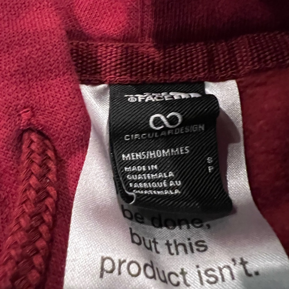 The North Face Men's Red Long Sleeve Pullover Hoodie Sweatshirt Size Small - Picture 5 of 5